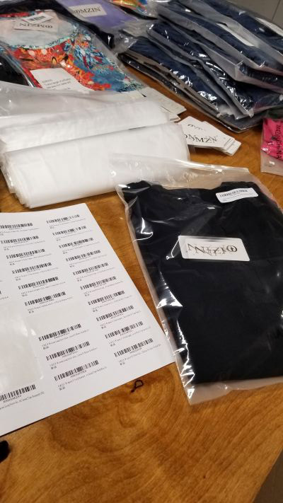 Amazon FNSKU relabeling and garment inspection service for sellers