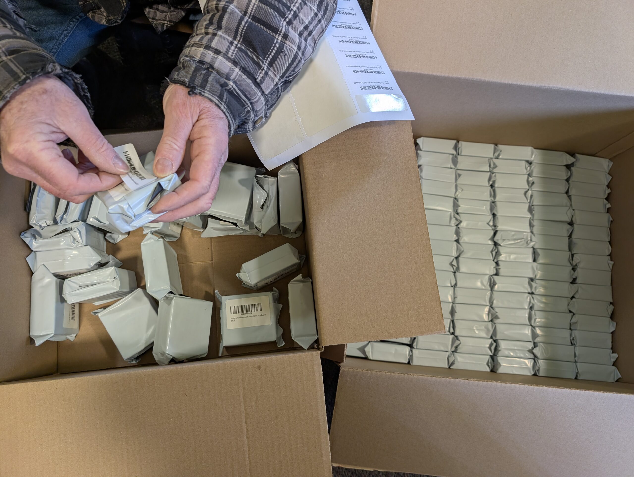 Applying FNSKU labels to products for Amazon FBA prep in Canada