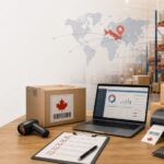 Amazon prep center FAQ visual: FNSKU labeling, returns, and cross-border shipping into Canada FBA for global sellers