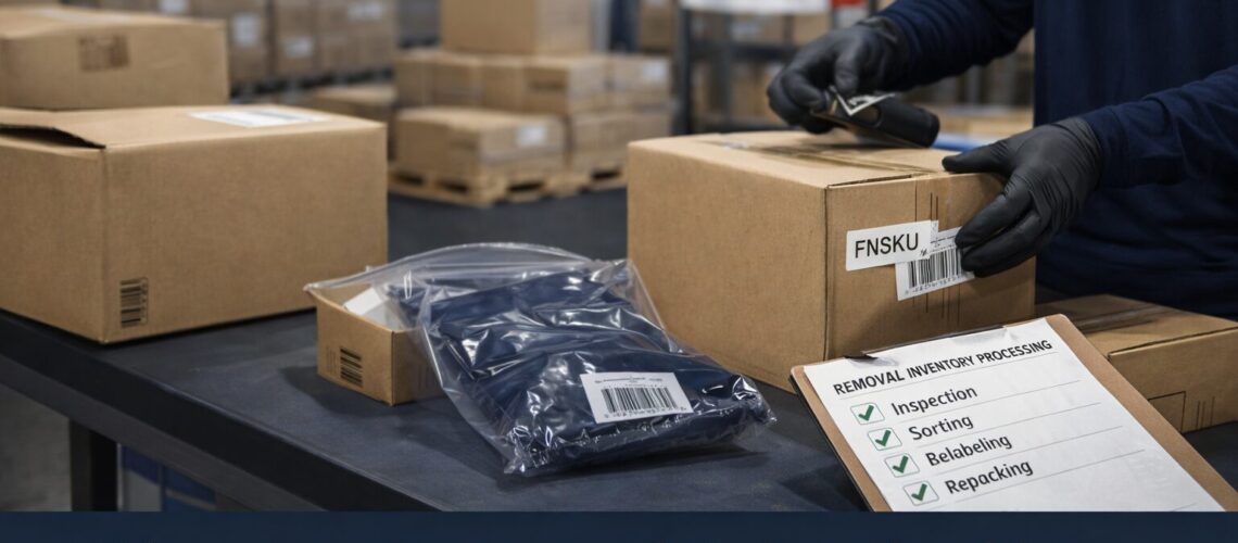 Amazon removal orders processed at a prep center in Canada