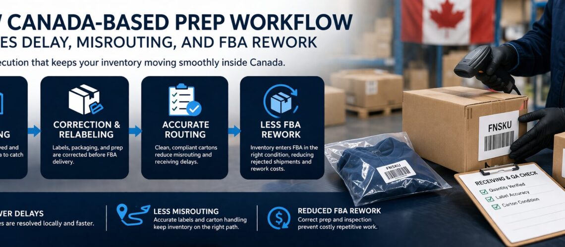 Canada-based prep workflow for Amazon sellers in Canada